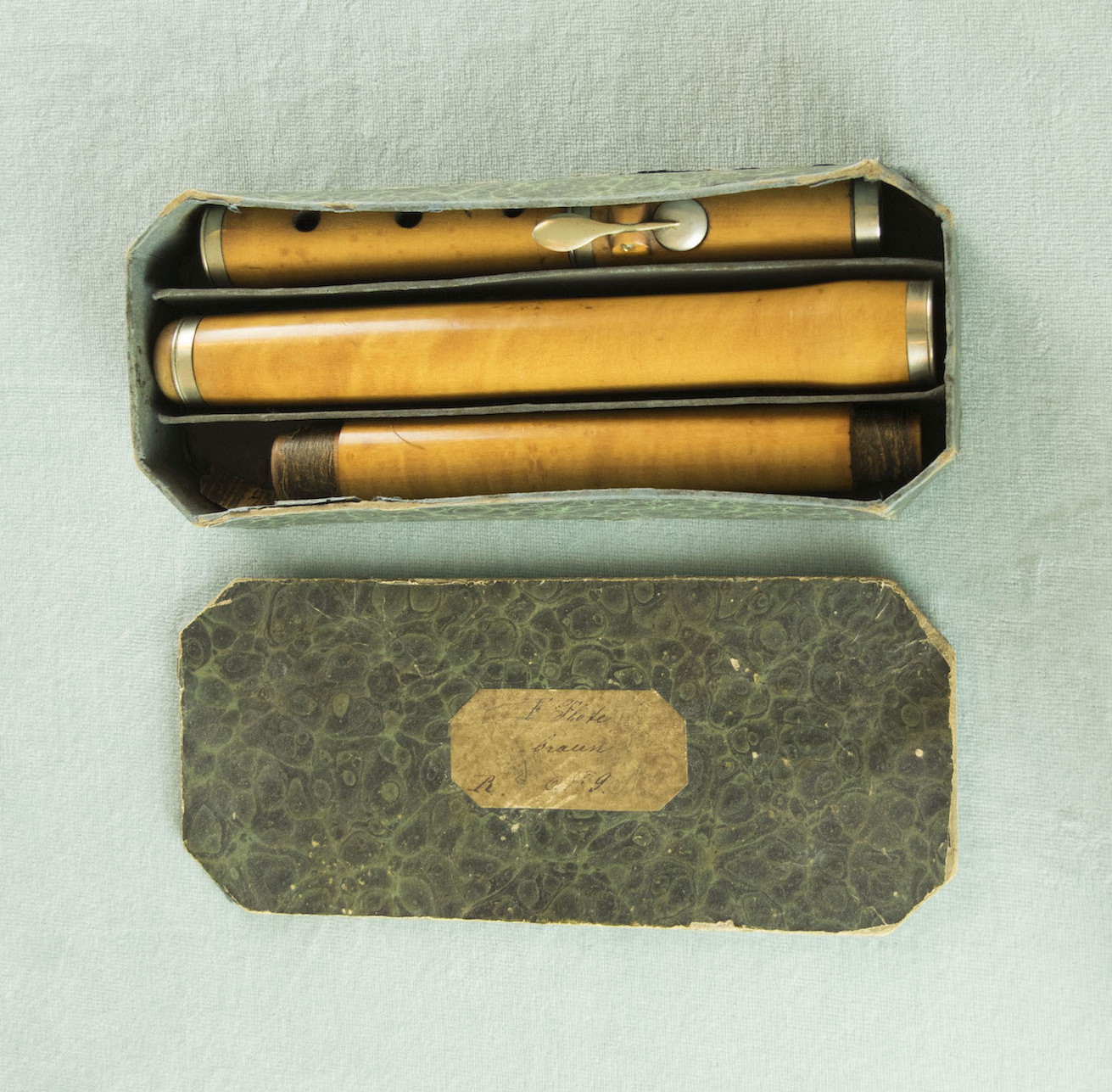 Flute In Paper Box 1key Boxwood Flute.